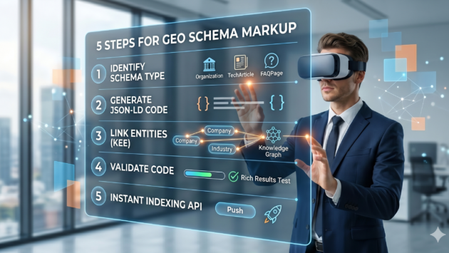 5 خطوات عملية لتطبيق الـ Schema Markup لتهيئة موقعك لمحركات GEO