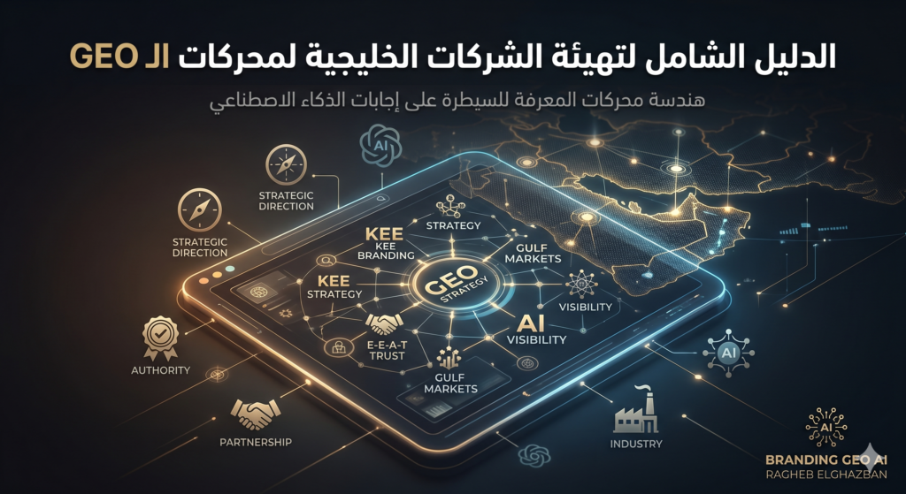 الدليل الشامل لتهيئة الشركات الخليجية لمحركات البحث التوليدية GEO وهندسة محركات المعرفة KEE مع الموثوقية الرقمية EEAT - راغب الغضبان.