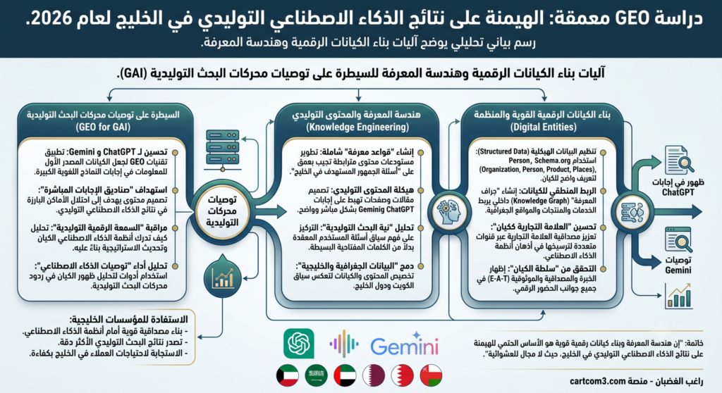 دراسة حالة تطبيقية حول استراتيجيات GEO للظهور في إجابات ChatGPT وGemini في الخليج لعام 2026.