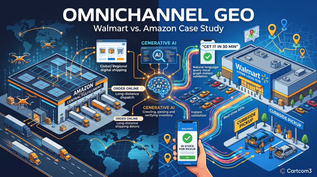 Walmart GEO Architecture and Omnichannel AI Fulfillment Diagram